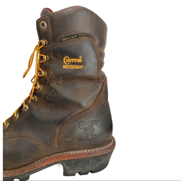 used chippewa logger boots